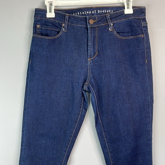AOS Articles Of Society Sarah Skinny Fit Jeans Albright Blue Dark Wash Baddie 28 - Picture 3 of 12